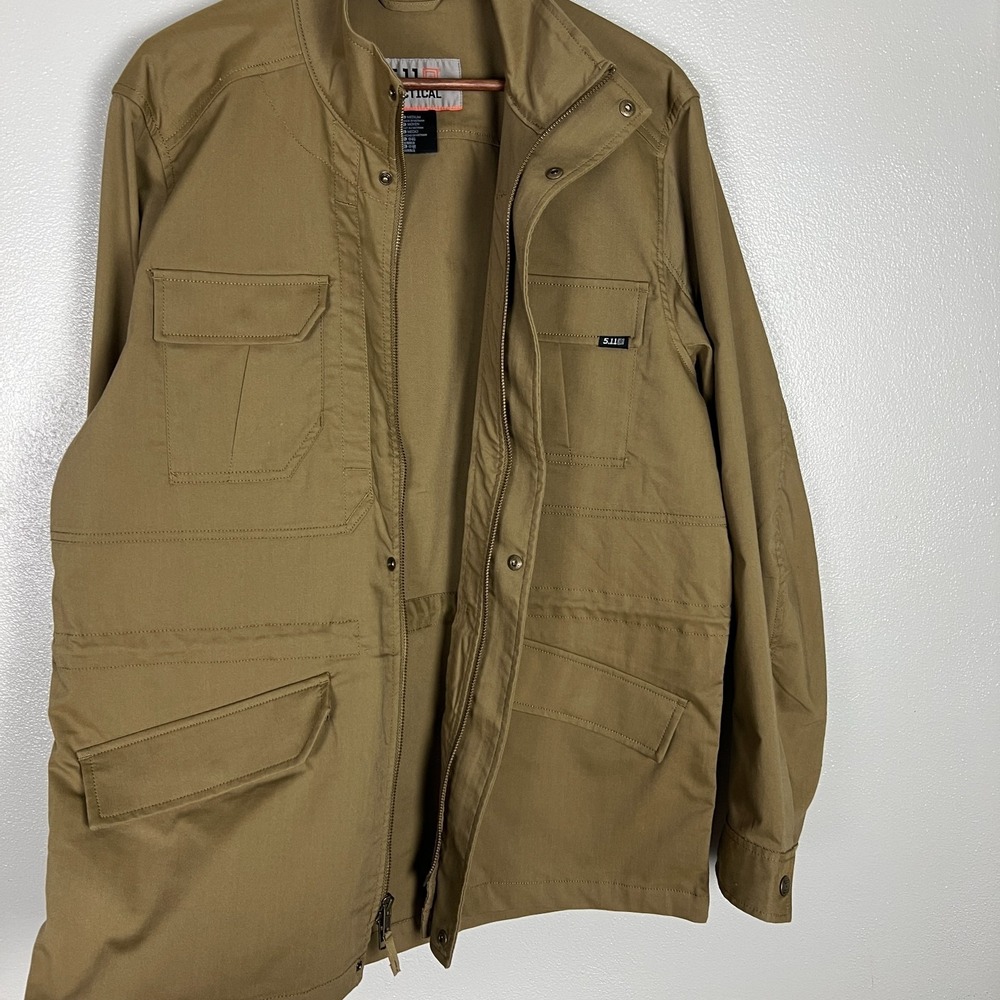 5.11 Tactical Watch Jacket Mens Medium Khaki Pockets Flex-Tac Canvas Outdoor M - Picture 10 of 16